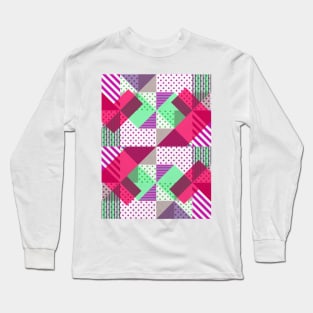 Geometric Polka Dots Petit Pois Neon Long Sleeve T-Shirt